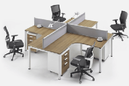 [FURN_8220] Bureau pour quatre personnes